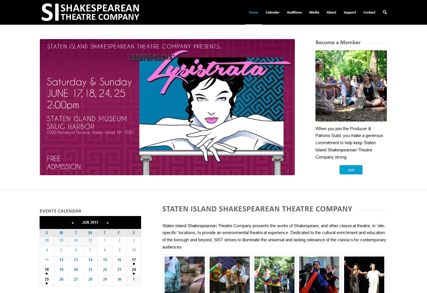 Staten Island Shakespearean Theater Company Website by NB Technologies Staten Island Shakespearean Theater Company Website by NB Technologies
