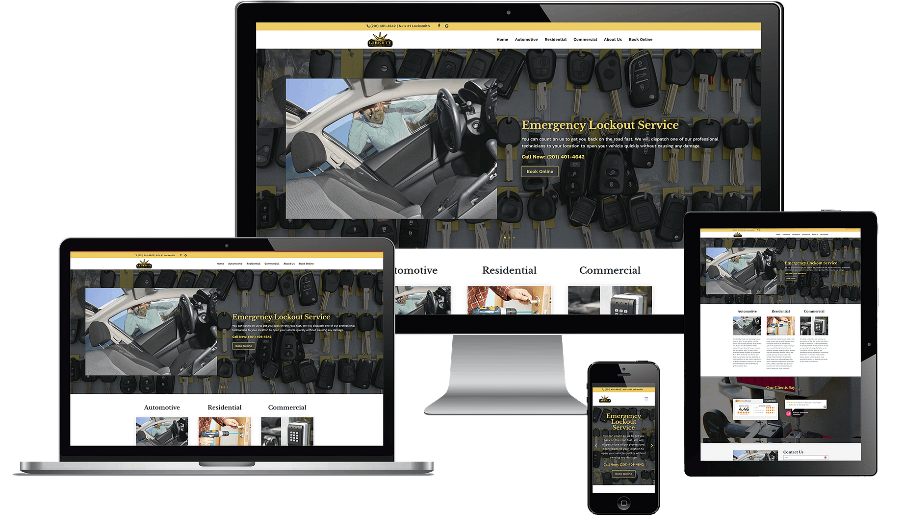Liberty Locksmtihs Website Redesign by NB Technologies