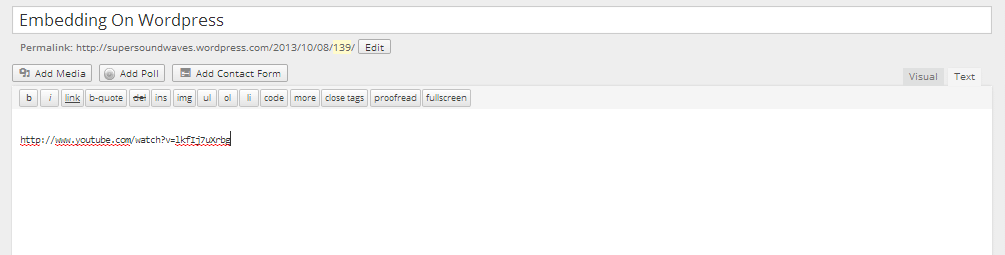 EmbeddingInsertingYouTubeintoWP