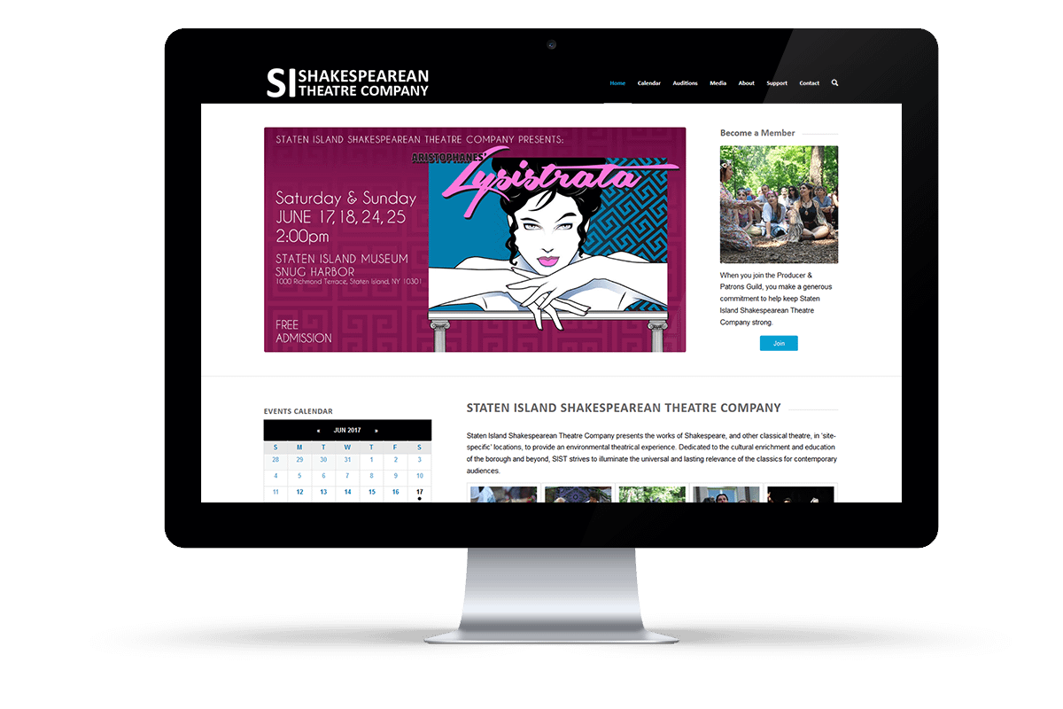 Staten Island Shakespearean Theater Company Website by NB Technologies