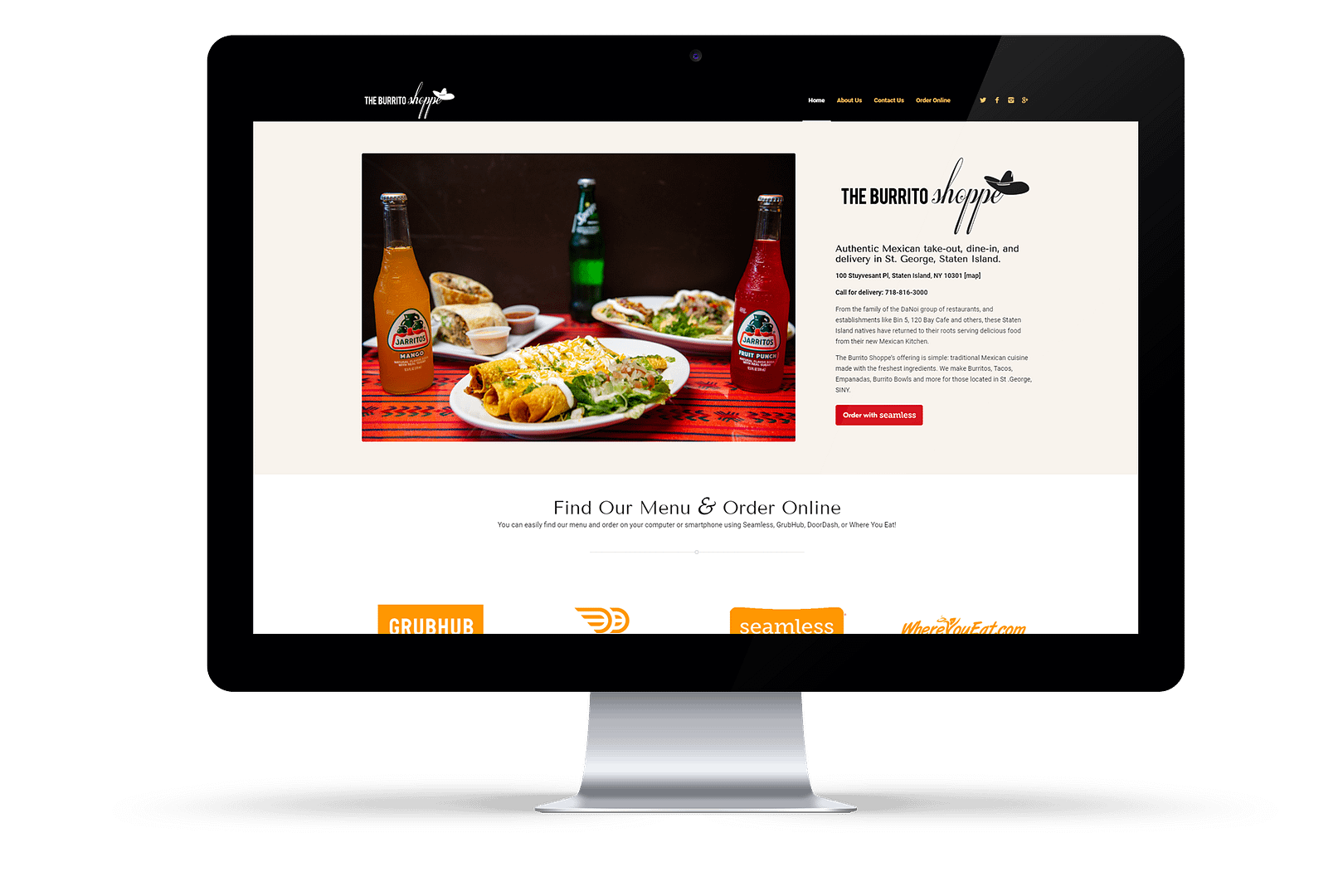 The Burrito Shoppe Website Design by NB Technologiees