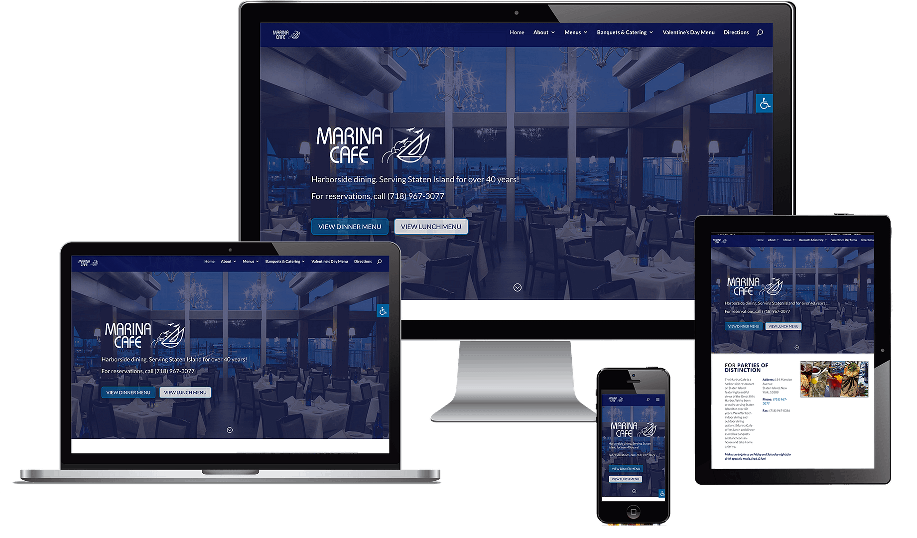 Marina Cafe Website Redesign by NB Technologies